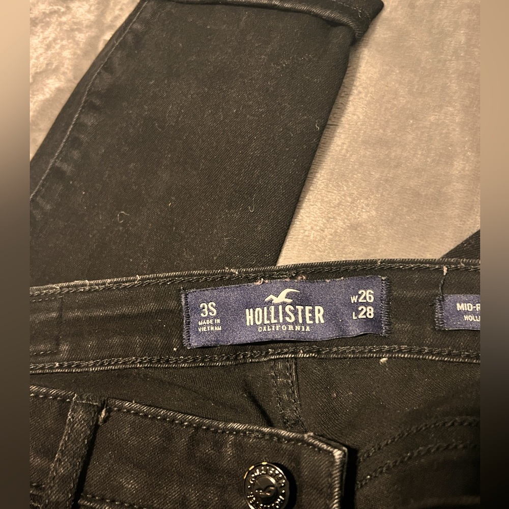 Hollister black ripped jeans
